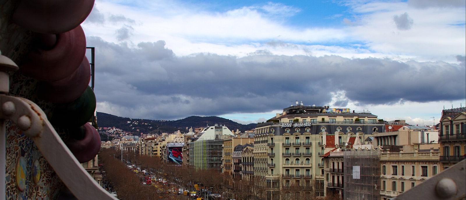 Passeig de Gràcia seen from a balcony of Casa Batlló