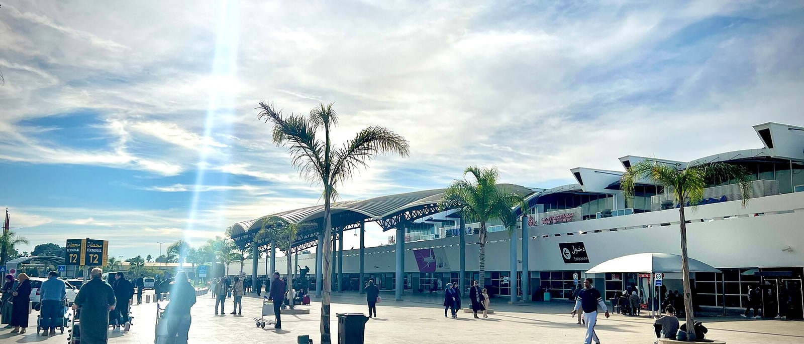 El exterior del aeropuerto Mohammed V de Casablanca
