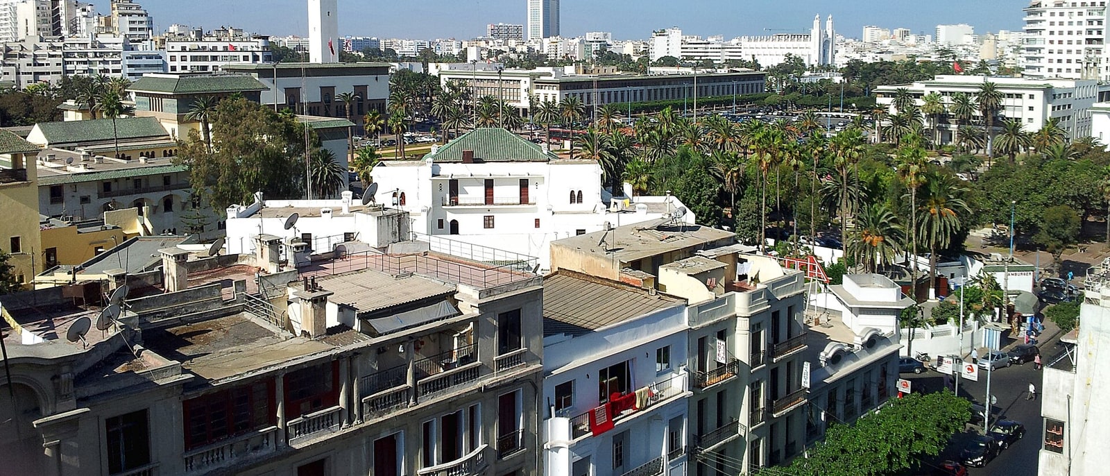 Los tejados y las azoteas del centro de Casablanca