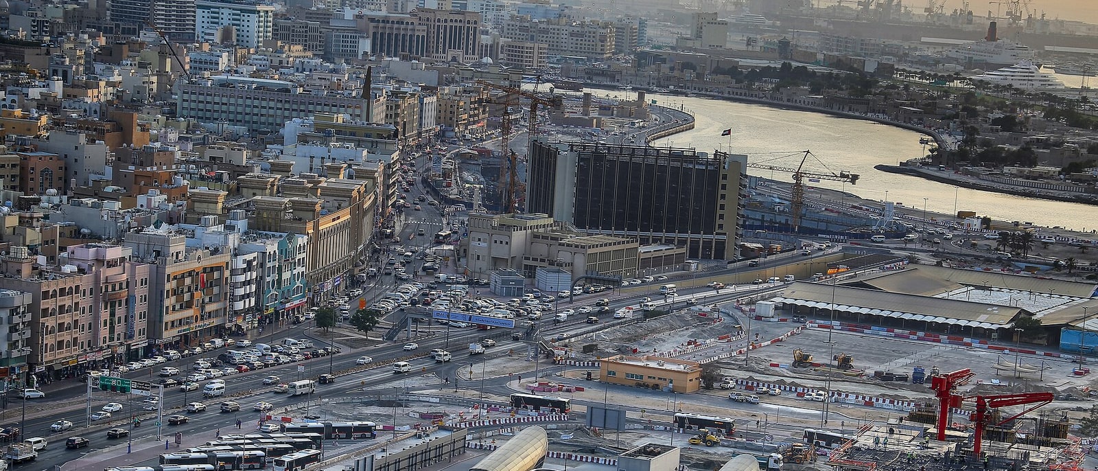 An aerial view of Deira, the Creek behind