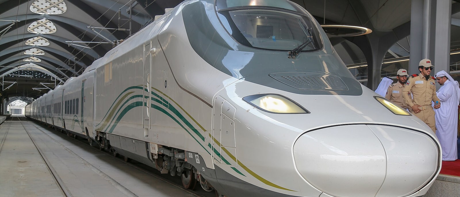 The Haramain train, standing at the platform