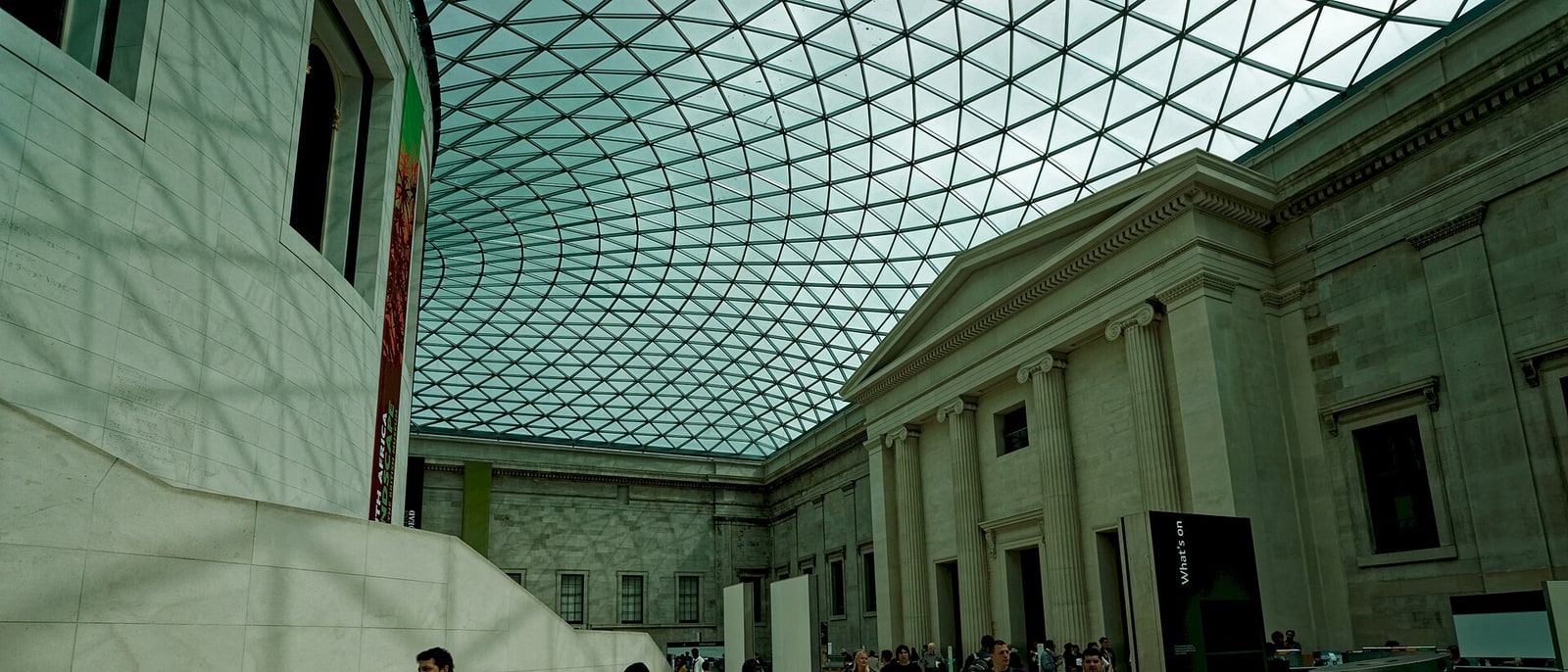 The glass roof over the British Museum’s Great Court
