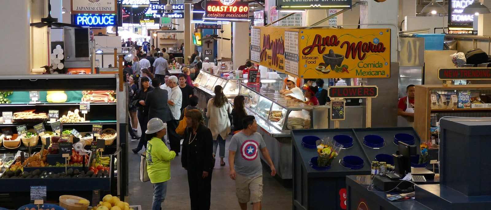 The stalls and crowds of LA’s Grand Central Market