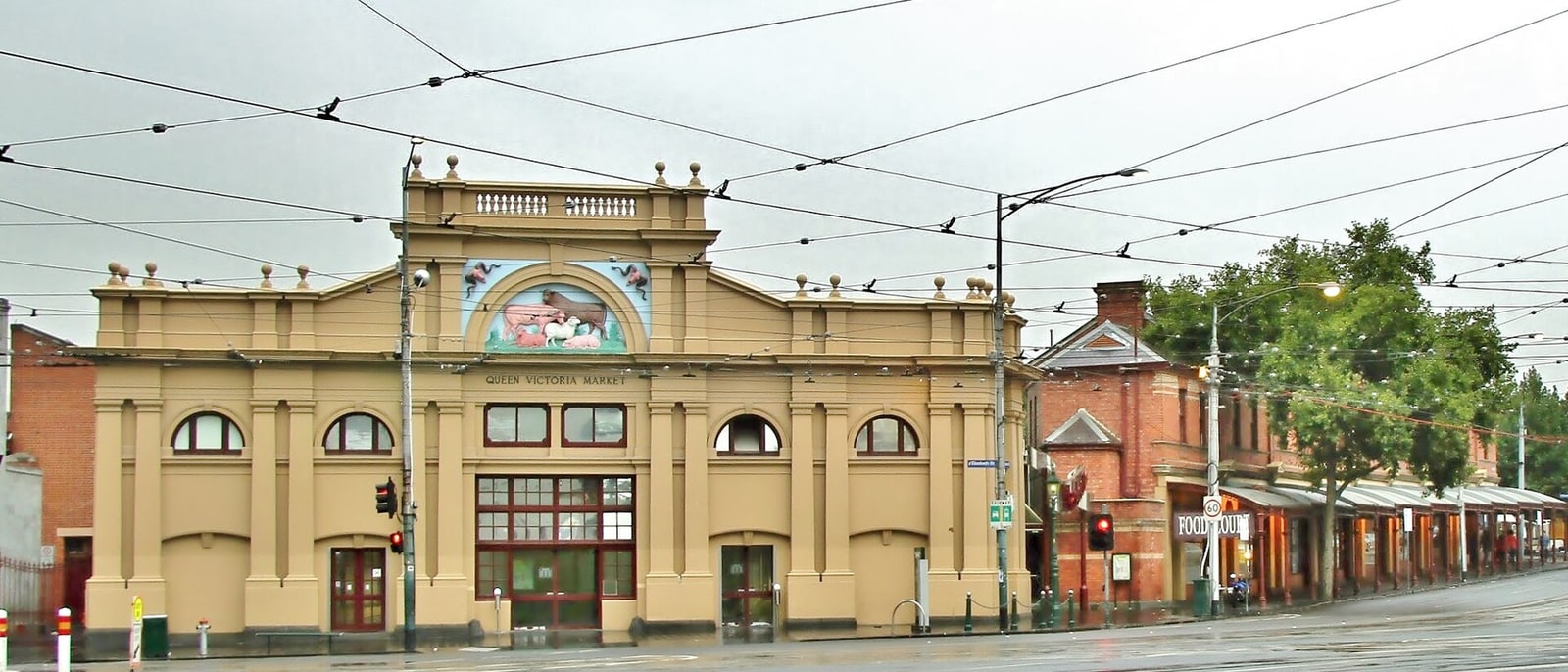 The façade of the Queen Victoria Market