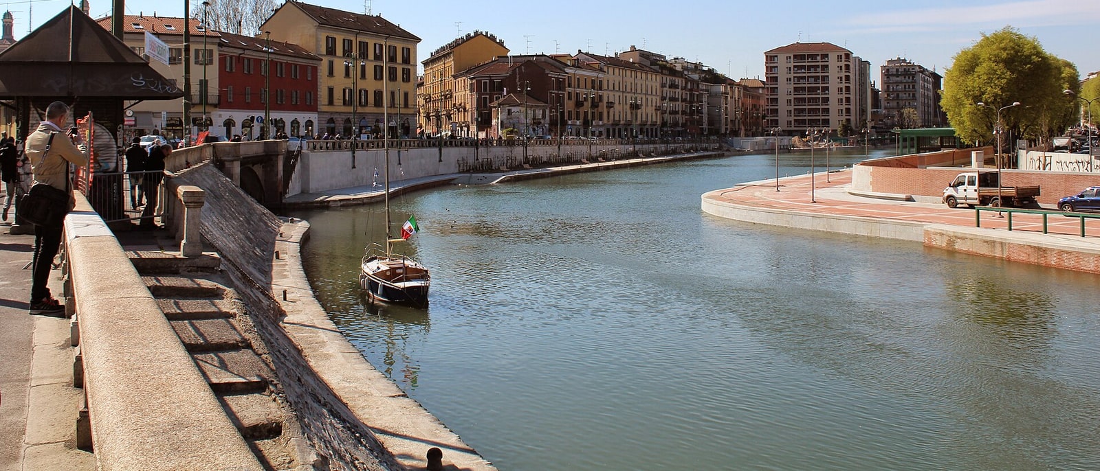 The Darsena, the inland dock where the Navigli canals begin