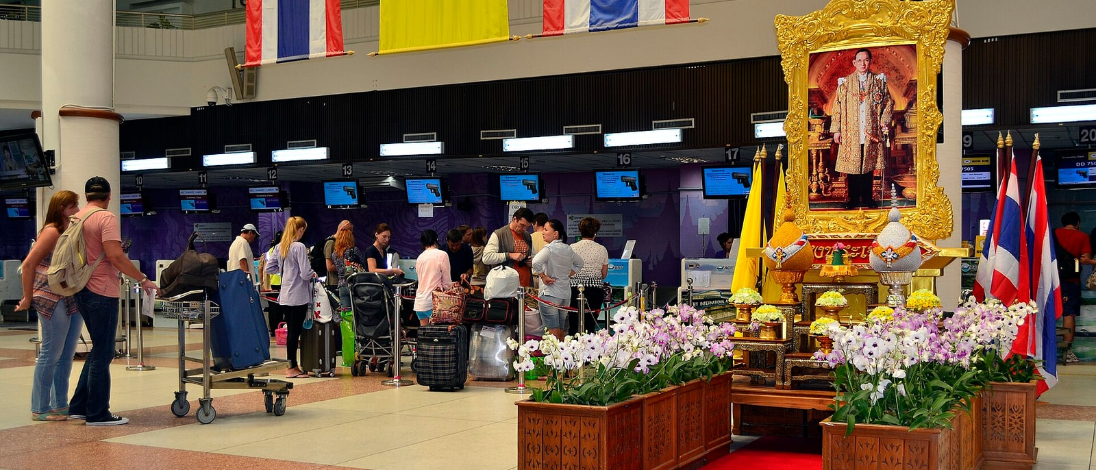 Phuket airport, at the far north end of the island