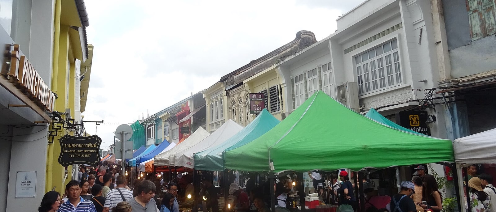 Sunday market on Thalang Road, when the old-town street closes to traffic
