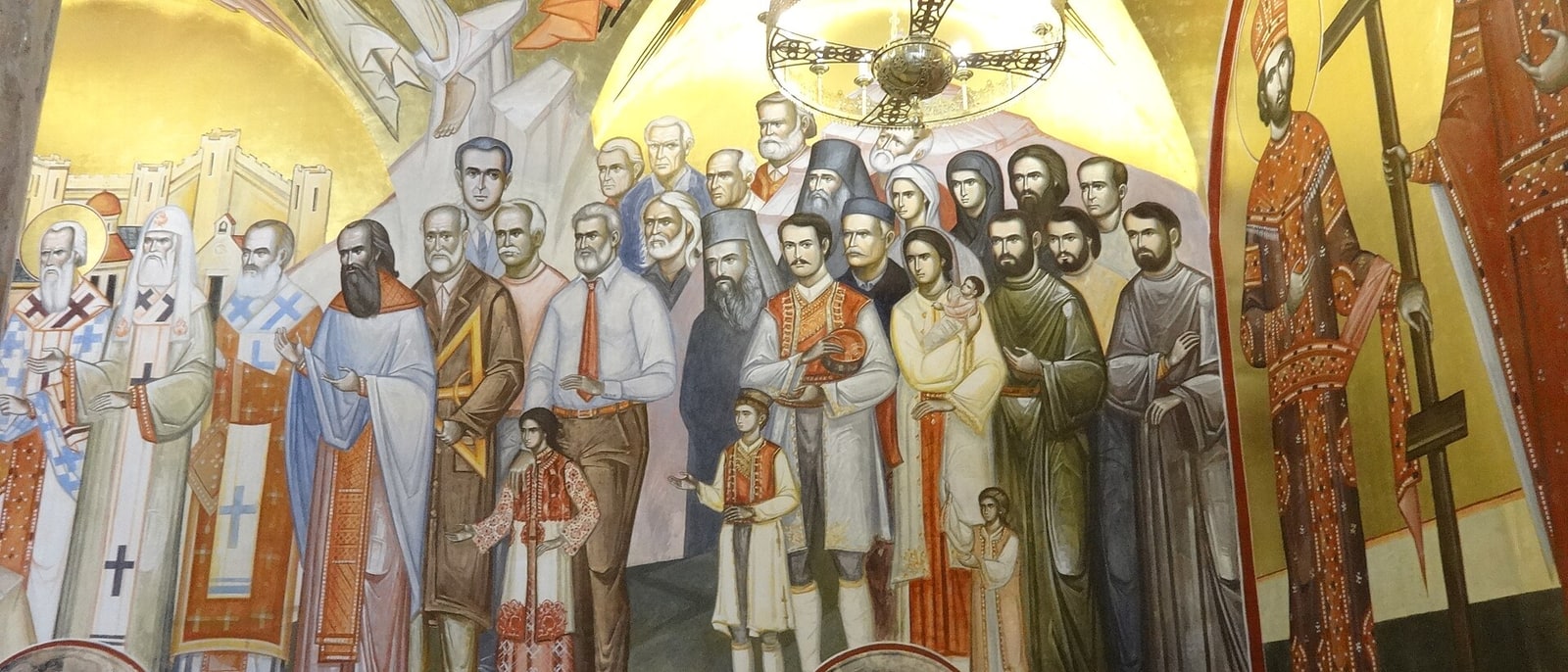 A fresco inside the Cathedral of the Resurrection