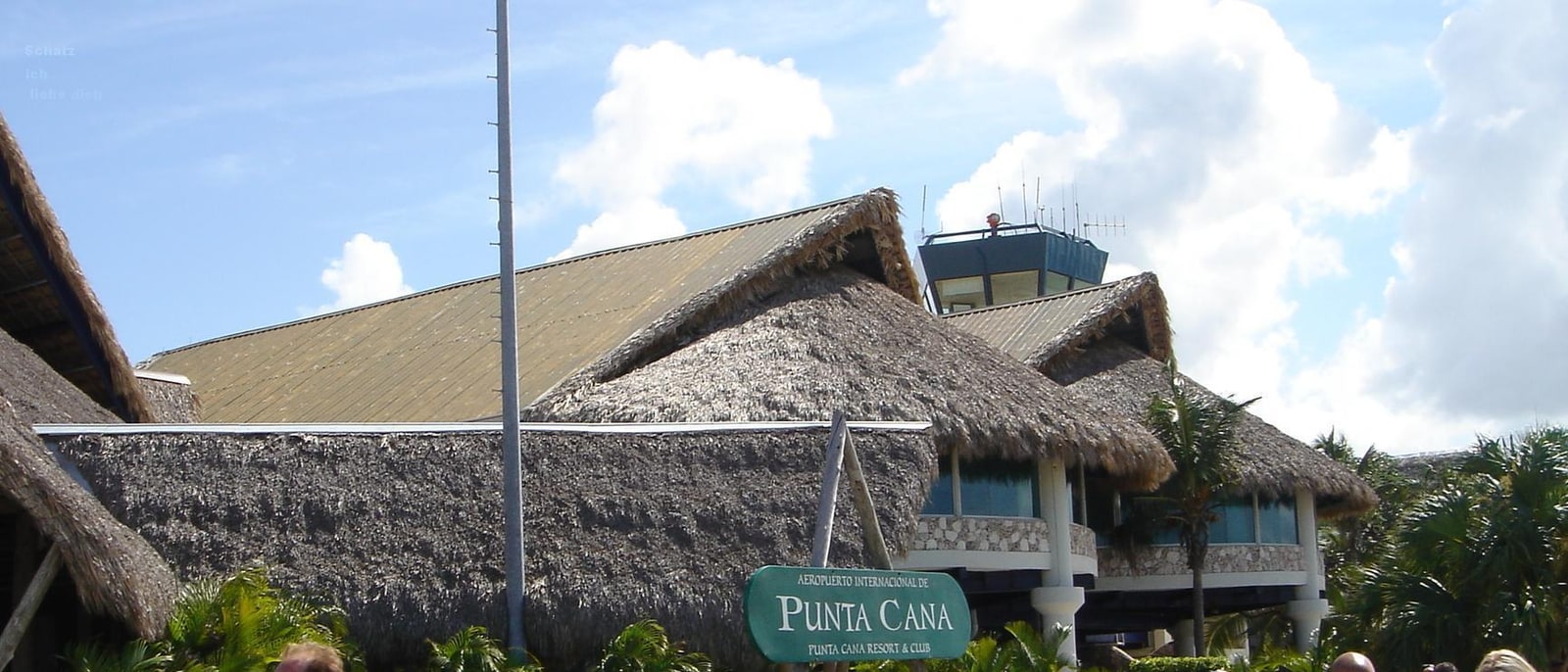 The palm-thatched terminal at Punta Cana, the country’s busiest privately owned airport
