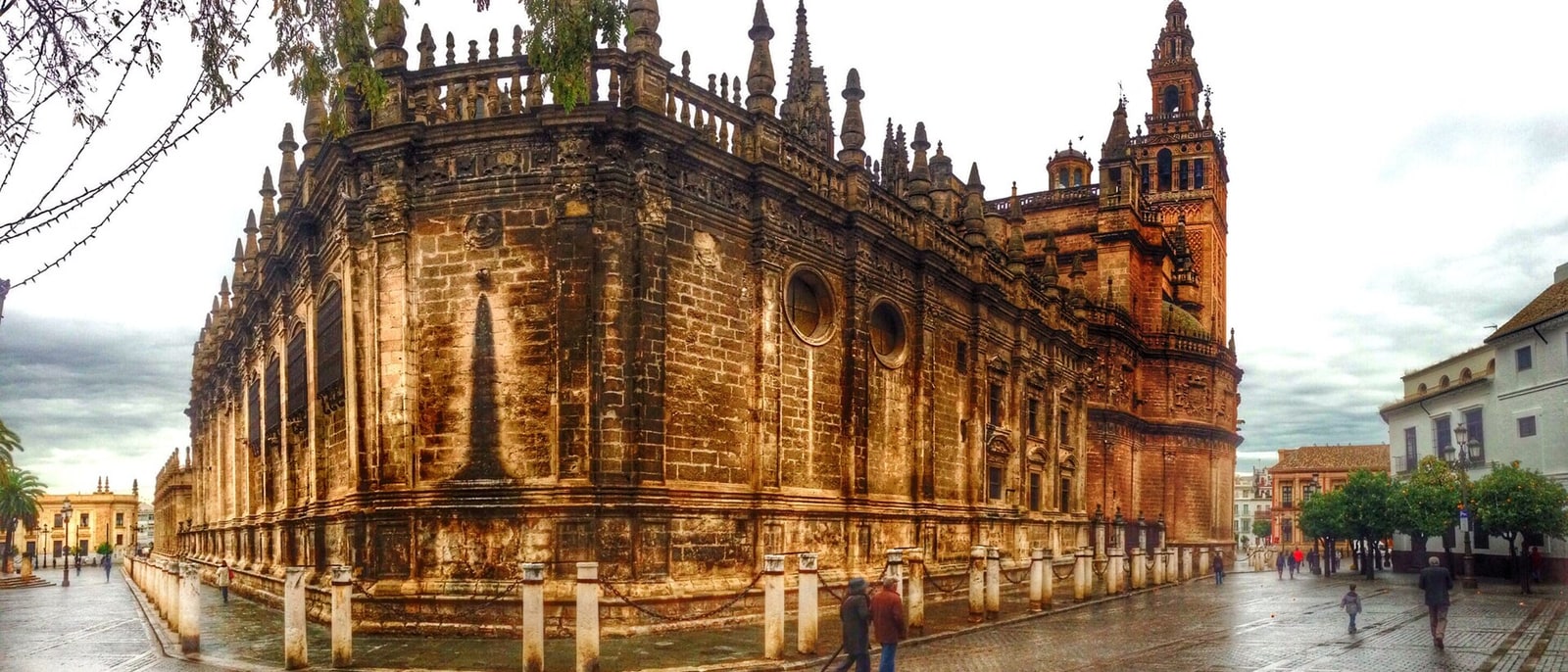 Seville’s cathedral with the Giralda rising above it