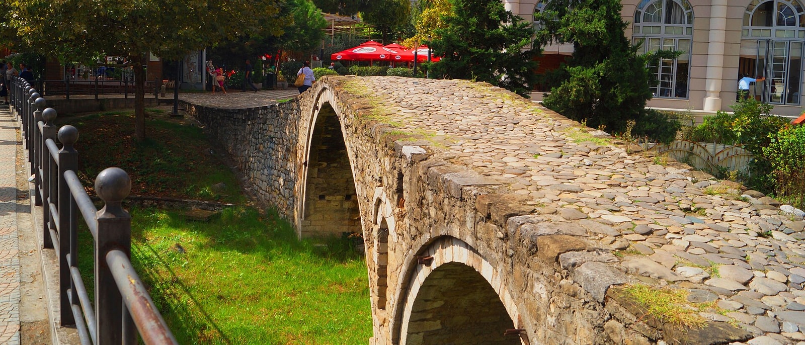 The Ottoman stone Tanners’ Bridge, sitting on the grass