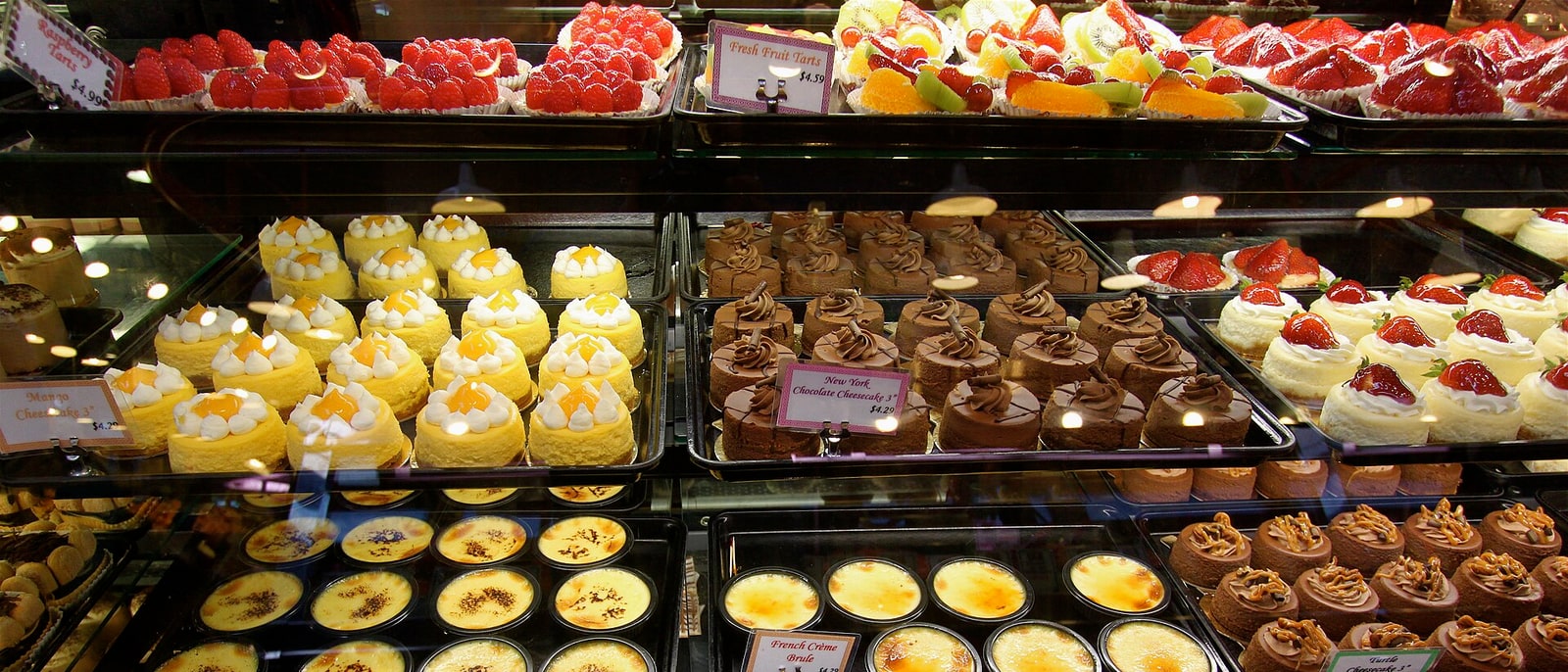 The pastry counter at the Granville Island market